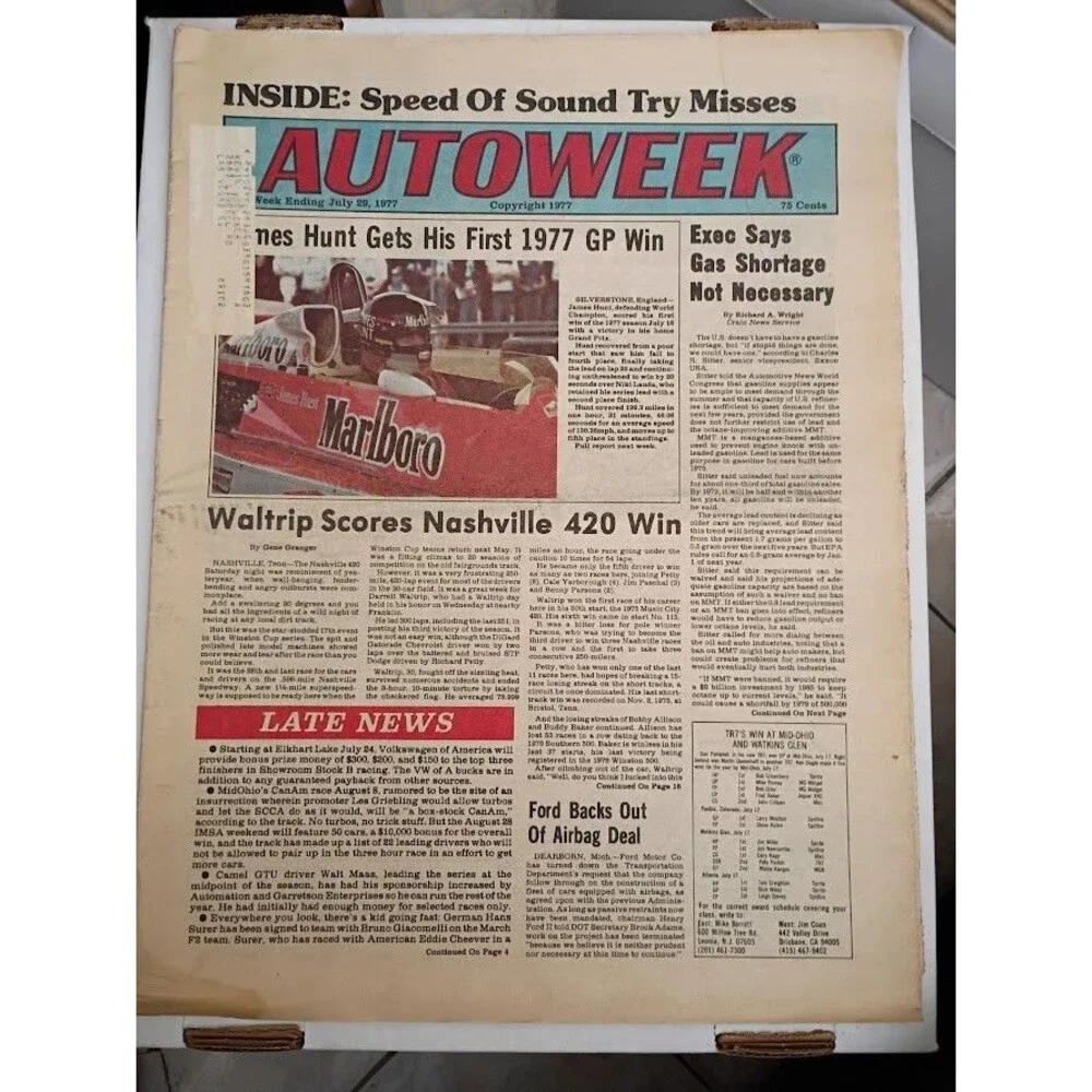 AutoWeek Magazine - July 29, 1977